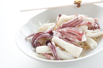 Chinese cuisine, boiled squid for appetizer