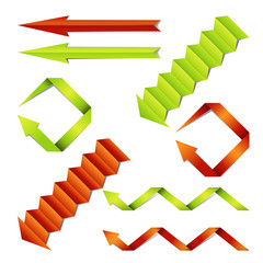 Paper arrows vector set