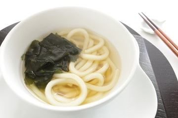 Japanese Udon noodles with Seaweed Wakame