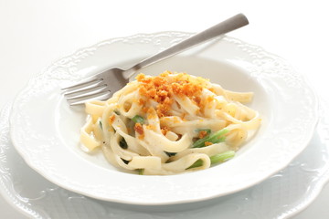 dried mullet roe cream pasta