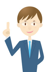 スーツを着たビジネスマンのイラスト