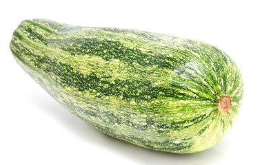Green zucchini isolated on a white