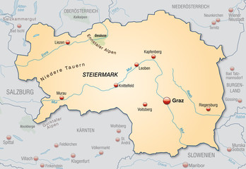 karte der Steiermark