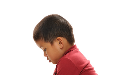 Obraz premium Sad asian boy