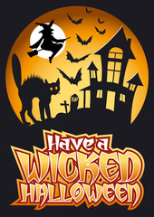 Have a Wicked Halloween Witch Vector