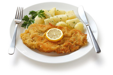 wiener schnitzel, veal cutlet, austrian cuisine
