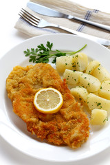 wiener schnitzel, veal cutlet, austrian cuisine