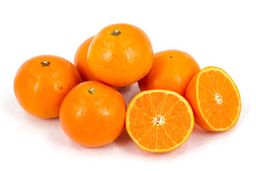 Biopsy of the orange in black background