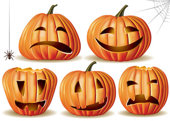 Halloween pumpkin set