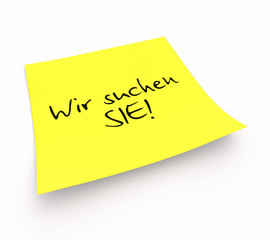 Notizzettel - Wir suchen SIE!