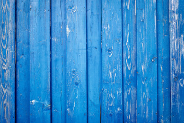 Naklejka premium blaue Holzwand