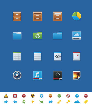 Vector common website icons for webmasters