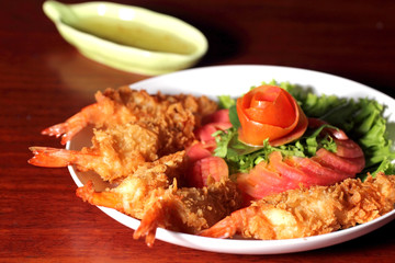 batter-fried prawns