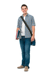 Fototapeta premium Teenager mit Schultasche