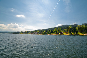 Summer blue bay panorama