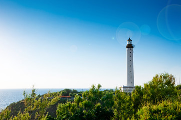 Lighthouse in Biarritz, France - obrazy, fototapety, plakaty