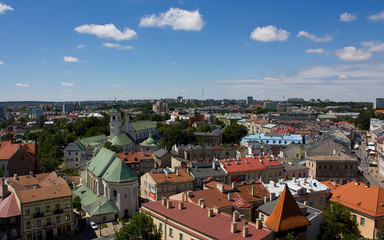 Fototapeta premium Old town of Lublin skyline, Poland