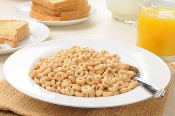 Healthy oat cereal breakfast