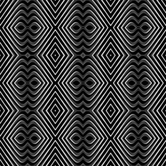 Seamless geometric op art pattern.