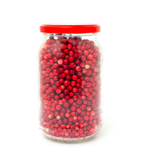 jar with cranberries