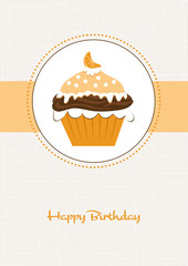 Cupcake mit Schokolade und Orange