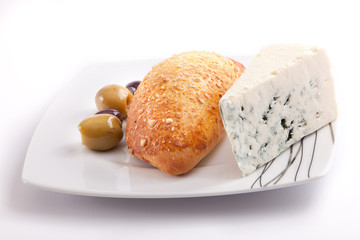 Pate stuffed with blue cheese