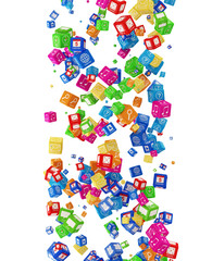 Falling APP Cubes isolated on white background