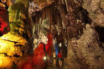 Inside of the St. Michaels Cave of Gibraltar - obrazy, fototapety, plakaty
