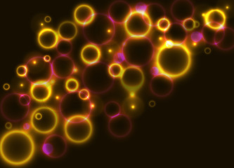 Shiny Red and Yellow Circles Background