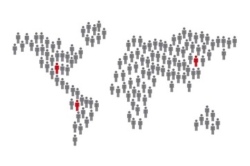 Fototapeta premium map with men