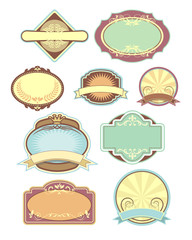 vintage label set 3