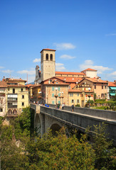 Fototapeta na wymiar View of the Devil bridge, Cividale del Friuli
