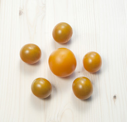 Six yellow tomatoes