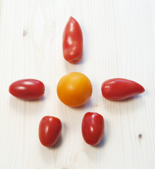 Six different tomatoes