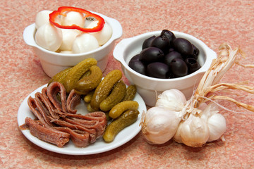 Variety of food on the table