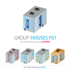Houses Group, Set, Vector