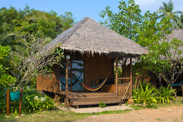 Fototapeta na wymiar Tropical beach house, Thailand