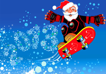 Happy new year 2013. Christmas. Santa Claus.