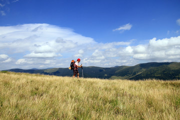 Fototapeta premium Hiking in the mountains.