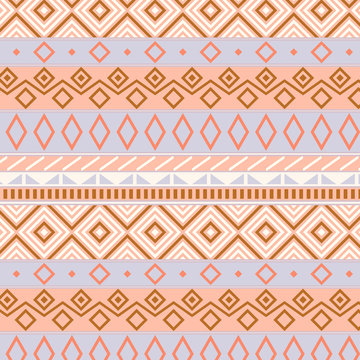 Native american traditional seamless pattern in pastel, vector