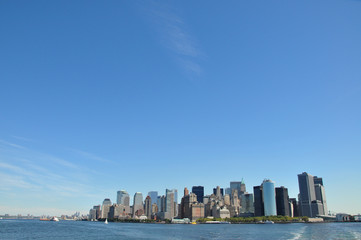 Obraz premium Nueva York desde el ferry a Liberty Island