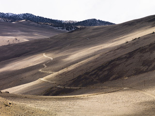 mountain range and slopes