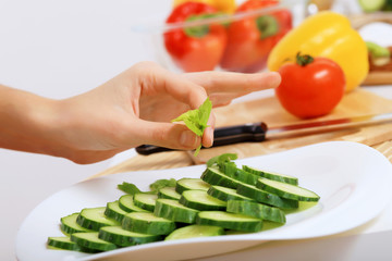 Fresh cut vegetables