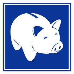 Cartel simbolo hucha