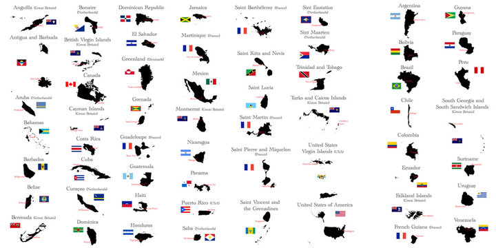 Countries of North and South America