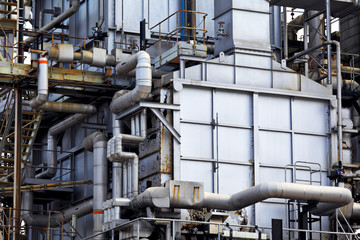 Industrial building, Steel pipelines