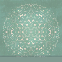 Invitation card with abstract vintage background with lace.