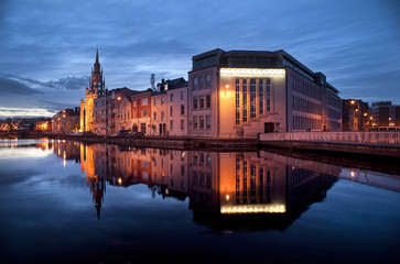 river lee reflection at twilight