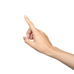 finger point isolated white background