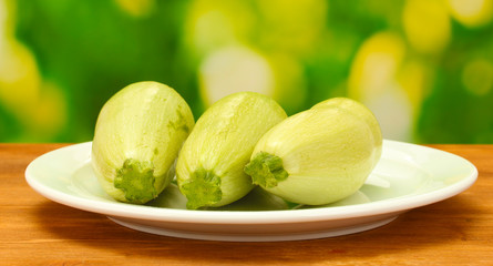 squash in white plate